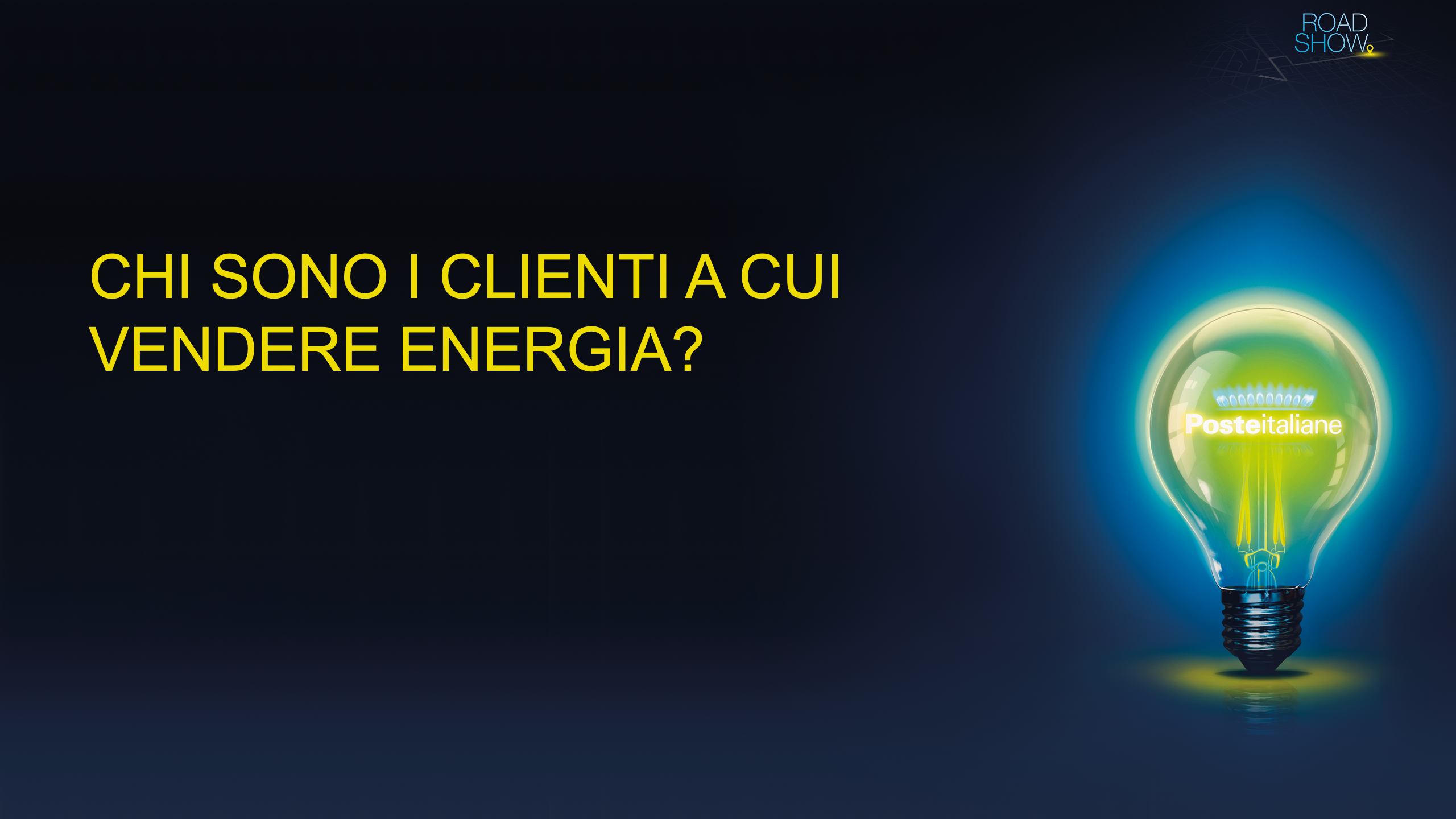 Poste Italiane roadshow presentazione prodotto Energia